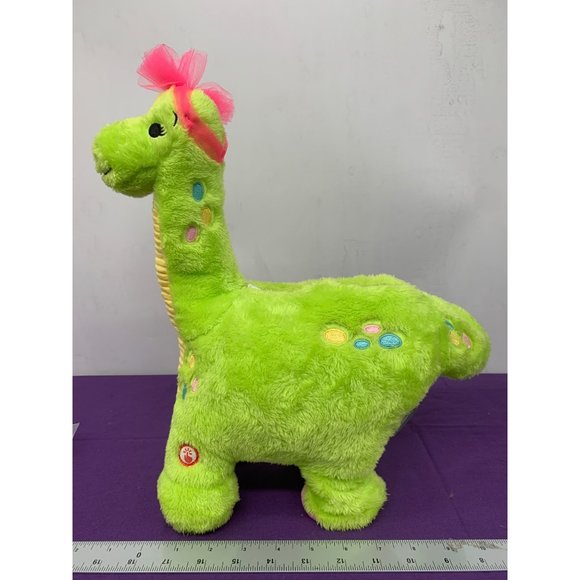 Hallmark Easter Laying Dinosaur Plush Animated Sings Push it Good By Salt and Pe - Picture 1 of 16